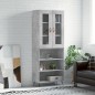 Highboard Betongrau 69,5x34x180 cm Holzwerkstoff Highboard Betongrau 69,5x34x180 cm Holzwerkstoff