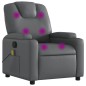 vidaXL Massagesessel Grau Kunstleder vidaXL Massagesessel Grau Kunstleder
