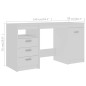 Schreibtisch Weiß 140x50x76 cm Holzwerkstoff Schreibtisch Weiß 140x50x76 cm Holzwerkstoff