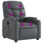 vidaXL Massagesessel Grau Kunstleder vidaXL Massagesessel Grau Kunstleder