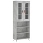Highboard Betongrau 69,5x34x180 cm Holzwerkstoff Highboard Betongrau 69,5x34x180 cm Holzwerkstoff