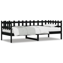 vidaXL Tagesbett Schwarz 80x200 cm Massivholz Kiefer
