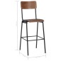 Barhocker 4 Stk. Massives Sperrholz Stahl Barhocker 4 Stk. Massives Sperrholz Stahl