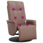 vidaXL Massagesessel mit Fußteil Braun Kunstleder vidaXL Massagesessel mit Fußteil Braun Kunstleder