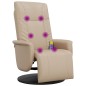 vidaXL Massagesessel mit Fußteil Cappuccino-Braun Kunstleder vidaXL Massagesessel mit Fußteil Cappuccino-Braun Kunstleder