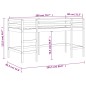vidaXL Kinderhochbett mit Leiter Schwarz 80x200 cm Massivholz Kiefer vidaXL Kinderhochbett mit Leiter Schwarz 80x200 cm Massivholz Kiefer
