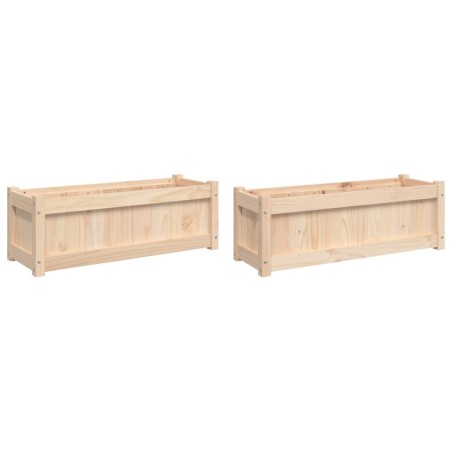 vidaXL Pflanzkübel 2 Stk. Massivholz Kiefer