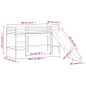 vidaXL Kinderhochbett mit Rutsche 80x200 cm Massivholz Kiefer vidaXL Kinderhochbett mit Rutsche 80x200 cm Massivholz Kiefer
