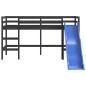 vidaXL Kinderhochbett mit Rutsche Schwarz 90x190 cm Massivholz Kiefer vidaXL Kinderhochbett mit Rutsche Schwarz 90x190 cm Massivholz Kiefer