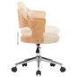 Drehbare Esszimmerstühle 6 Stk. Creme Bugholz und Kunstleder Drehbare Esszimmerstühle 6 Stk. Creme Bugholz und Kunstleder