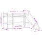 vidaXL Kinderhochbett mit Rutsche Schwarz 90x190 cm Massivholz Kiefer vidaXL Kinderhochbett mit Rutsche Schwarz 90x190 cm Massivholz Kiefer