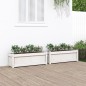 vidaXL Pflanzkübel 2 Stk. Weiß Massivholz Kiefer vidaXL Pflanzkübel 2 Stk. Weiß Massivholz Kiefer