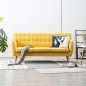 vidaXL 3-Sitzer-Sofa Stoff 172x70x82 cm Gelb vidaXL 3-Sitzer-Sofa Stoff 172x70x82 cm Gelb