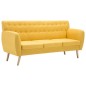 vidaXL 3-Sitzer-Sofa Stoff 172x70x82 cm Gelb vidaXL 3-Sitzer-Sofa Stoff 172x70x82 cm Gelb