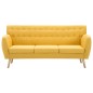 vidaXL 3-Sitzer-Sofa Stoff 172x70x82 cm Gelb vidaXL 3-Sitzer-Sofa Stoff 172x70x82 cm Gelb