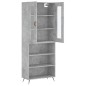 Highboard Betongrau 69,5x34x180 cm Holzwerkstoff Highboard Betongrau 69,5x34x180 cm Holzwerkstoff