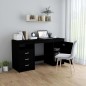 Schreibtisch Schwarz 140x50x76 cm Holzwerkstoff Schreibtisch Schwarz 140x50x76 cm Holzwerkstoff
