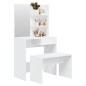vidaXL Schminktisch-Set Weiß 74,5x40x141 cm vidaXL Schminktisch-Set Weiß 74,5x40x141 cm