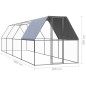 vidaXL Outdoor-Hühnerkäfig 2x8x2 m Verzinkter Stahl vidaXL Outdoor-Hühnerkäfig 2x8x2 m Verzinkter Stahl