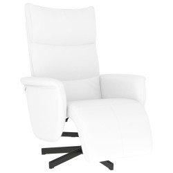 vidaXL Relaxsessel mit Fußteil Weiß Kunstleder