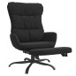vidaXL Relaxsessel mit Fußstütze Schwarz Stoff vidaXL Relaxsessel mit Fußstütze Schwarz Stoff