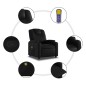 vidaXL Massagesessel Schwarz Kunstleder vidaXL Massagesessel Schwarz Kunstleder
