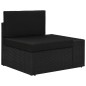 9-tlg. Garten-Lounge-Set Poly Rattan Schwarz 9-tlg. Garten-Lounge-Set Poly Rattan Schwarz