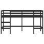 vidaXL Kinderhochbett mit Leiter Schwarz 90x200 cm Massivholz Kiefer vidaXL Kinderhochbett mit Leiter Schwarz 90x200 cm Massivholz Kiefer