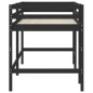 vidaXL Kinderhochbett mit Leiter Schwarz 90x200 cm Massivholz Kiefer vidaXL Kinderhochbett mit Leiter Schwarz 90x200 cm Massivholz Kiefer