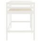 vidaXL Kinderhochbett mit Leiter Weiß 90x190 cm Massivholz Kiefer vidaXL Kinderhochbett mit Leiter Weiß 90x190 cm Massivholz Kiefer
