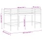 vidaXL Kinderhochbett mit Leiter Weiß 90x190 cm Massivholz Kiefer vidaXL Kinderhochbett mit Leiter Weiß 90x190 cm Massivholz Kiefer