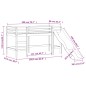 vidaXL Kinderhochbett mit Rutsche Schwarz 90x200 cm Massivholz Kiefer vidaXL Kinderhochbett mit Rutsche Schwarz 90x200 cm Massivholz Kiefer