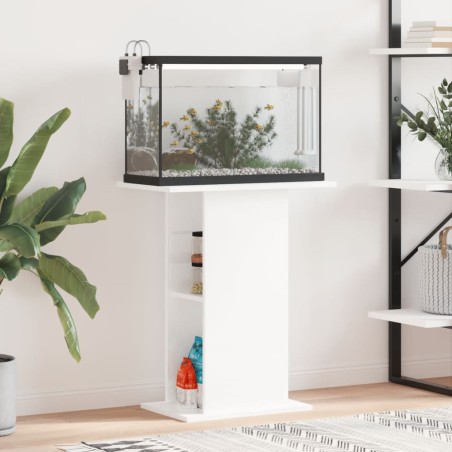 vidaXL Aquariumständer Hochglanz-Weiß 60,5x36x72,5 cm Holzwerkstoff