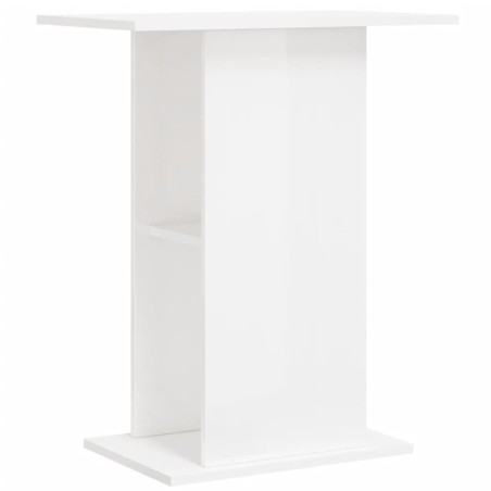 vidaXL Aquariumständer Hochglanz-Weiß 60,5x36x72,5 cm Holzwerkstoff