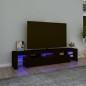 vidaXL TV-Schrank mit LED-Leuchten Schwarz 200x36,5x40 cm vidaXL TV-Schrank mit LED-Leuchten Schwarz 200x36,5x40 cm