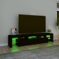 vidaXL TV-Schrank mit LED-Leuchten Schwarz 200x36,5x40 cm vidaXL TV-Schrank mit LED-Leuchten Schwarz 200x36,5x40 cm