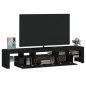 vidaXL TV-Schrank mit LED-Leuchten Schwarz 200x36,5x40 cm vidaXL TV-Schrank mit LED-Leuchten Schwarz 200x36,5x40 cm