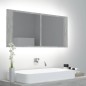 vidaXL LED-Bad-Spiegelschrank Betongrau 100x12x45 cm Acryl vidaXL LED-Bad-Spiegelschrank Betongrau 100x12x45 cm Acryl