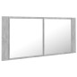 vidaXL LED-Bad-Spiegelschrank Betongrau 100x12x45 cm Acryl vidaXL LED-Bad-Spiegelschrank Betongrau 100x12x45 cm Acryl