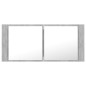 vidaXL LED-Bad-Spiegelschrank Betongrau 100x12x45 cm Acryl vidaXL LED-Bad-Spiegelschrank Betongrau 100x12x45 cm Acryl