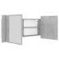 vidaXL LED-Bad-Spiegelschrank Betongrau 100x12x45 cm Acryl vidaXL LED-Bad-Spiegelschrank Betongrau 100x12x45 cm Acryl