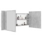 vidaXL LED-Bad-Spiegelschrank Betongrau 100x12x45 cm Acryl vidaXL LED-Bad-Spiegelschrank Betongrau 100x12x45 cm Acryl