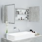 vidaXL LED-Bad-Spiegelschrank Betongrau 100x12x45 cm Acryl vidaXL LED-Bad-Spiegelschrank Betongrau 100x12x45 cm Acryl