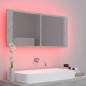 vidaXL LED-Bad-Spiegelschrank Betongrau 100x12x45 cm Acryl vidaXL LED-Bad-Spiegelschrank Betongrau 100x12x45 cm Acryl