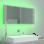 vidaXL LED-Bad-Spiegelschrank Betongrau 100x12x45 cm Acryl vidaXL LED-Bad-Spiegelschrank Betongrau 100x12x45 cm Acryl