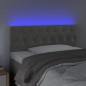 vidaXL LED Kopfteil Hellgrau 100x7x78/88 cm Samt