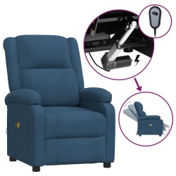 vidaXL Massagesessel Elektrisch mit Liegefunktion Blau Stoff