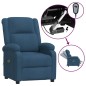 vidaXL Massagesessel Elektrisch mit Liegefunktion Blau Stoff vidaXL Massagesessel Elektrisch mit Liegefunktion Blau Stoff