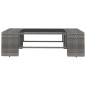 4-tlg. Garten-Lounge-Set Poly Rattan Grau 4-tlg. Garten-Lounge-Set Poly Rattan Grau