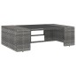 4-tlg. Garten-Lounge-Set Poly Rattan Grau 4-tlg. Garten-Lounge-Set Poly Rattan Grau